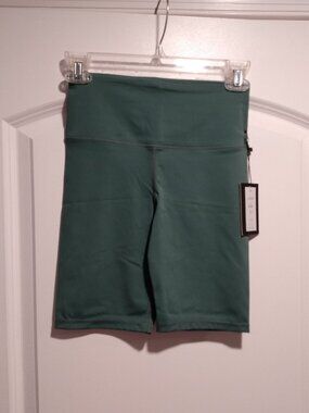 lumi Sage Green Mid-Thigh Length Athletic Shorts